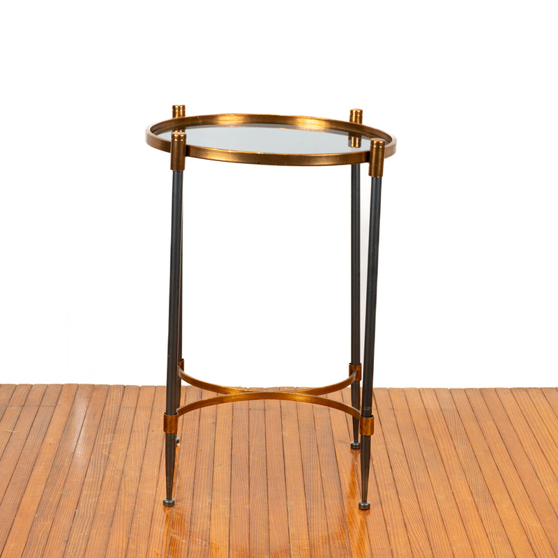 Glass Top Occasional Table with Metal Base