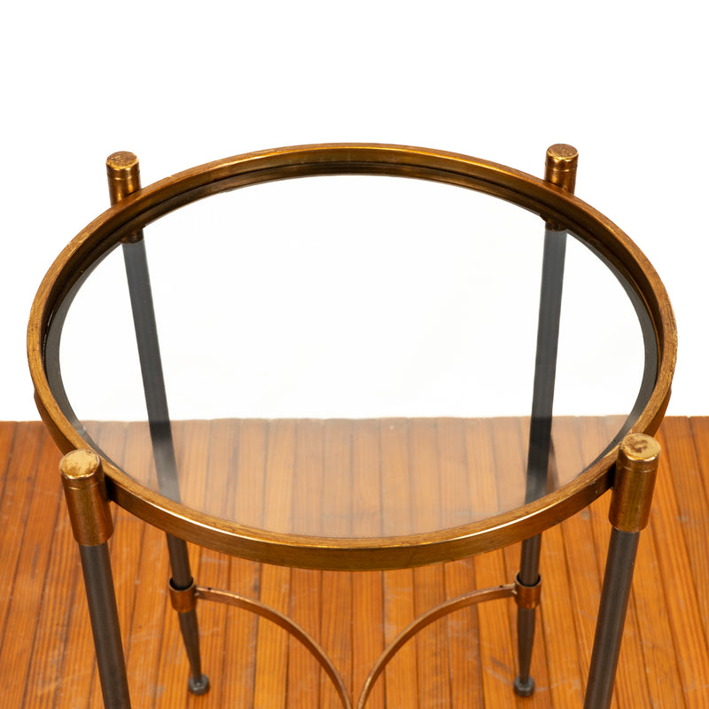 Glass Top Occasional Table with Metal Base