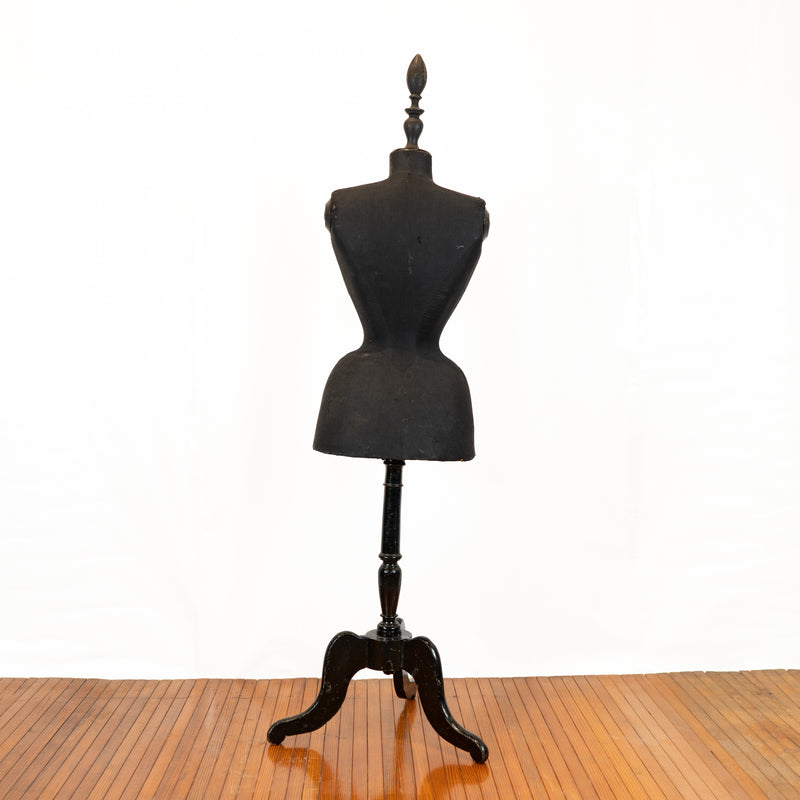 19th Century Wasp Waist Mannequin on Wood Stand