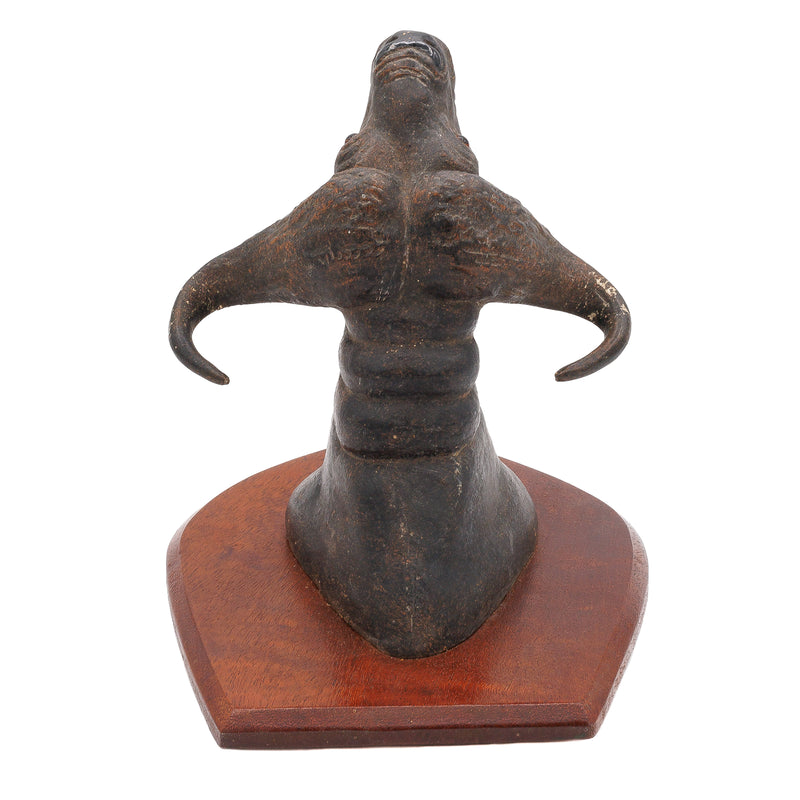 Mid Century Modern Water Buffalo Faux Taxidermy