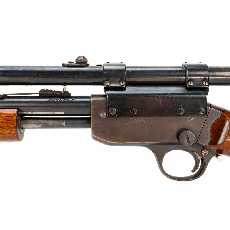 Savage Model 29-A .22 Slide Action Takedown Rifle with Weaver G4 Scope