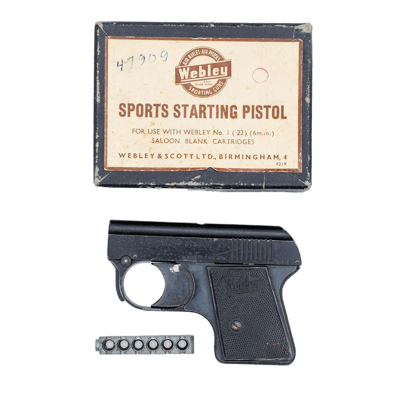 Webley .22 Cal Sports Starting Blank Pistol with Original Box