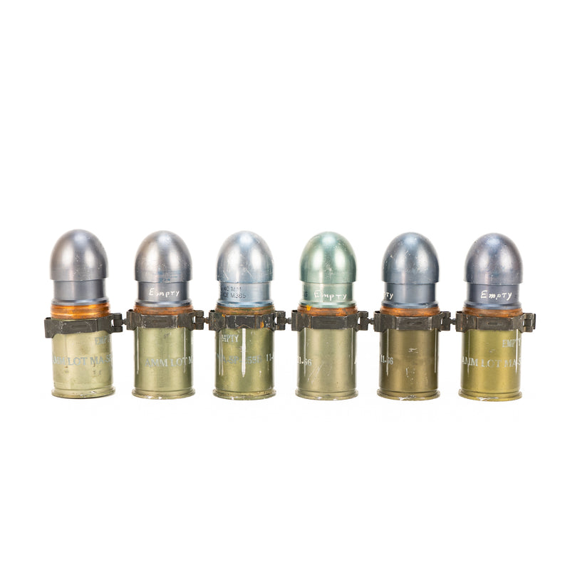 Set of 6 Linked Inert 40mm High Velocity M385 Target Practice Rounds