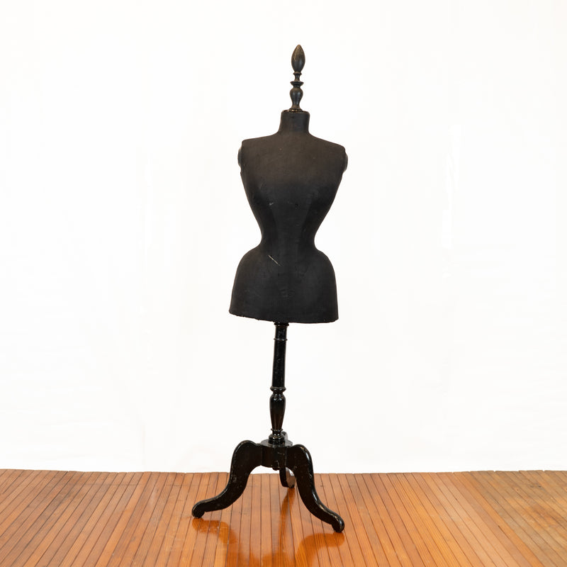 19th Century Wasp Waist Mannequin on Wood Stand