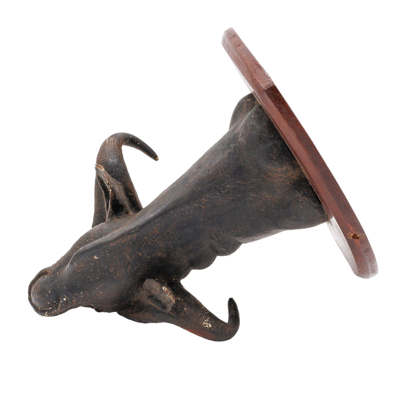 Mid Century Modern Water Buffalo Faux Taxidermy