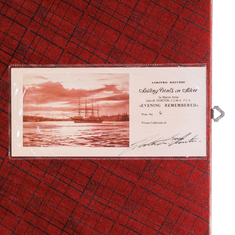 Italsilver Sailing Prints on Silver : John M. Horton "Evening Remembered"