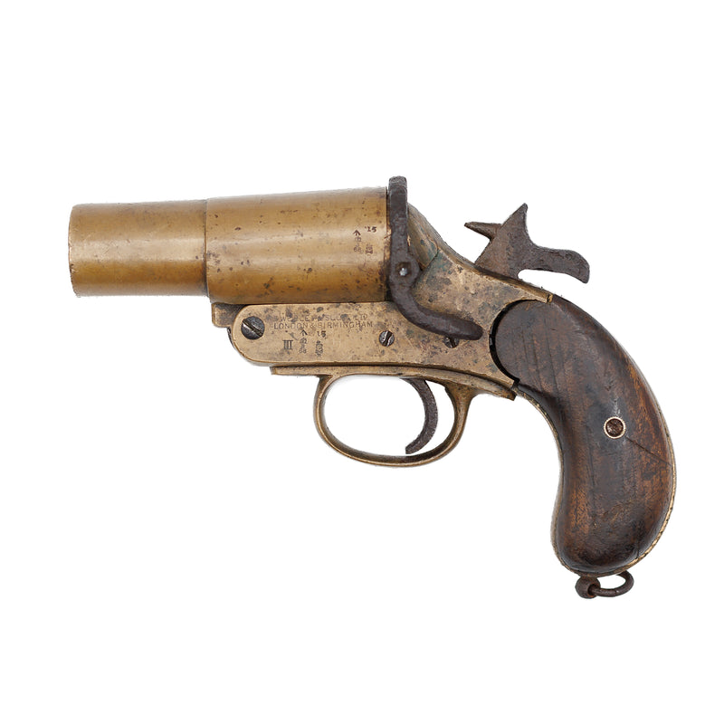 Webley & Scott First World War Era Brass Flare Pistol