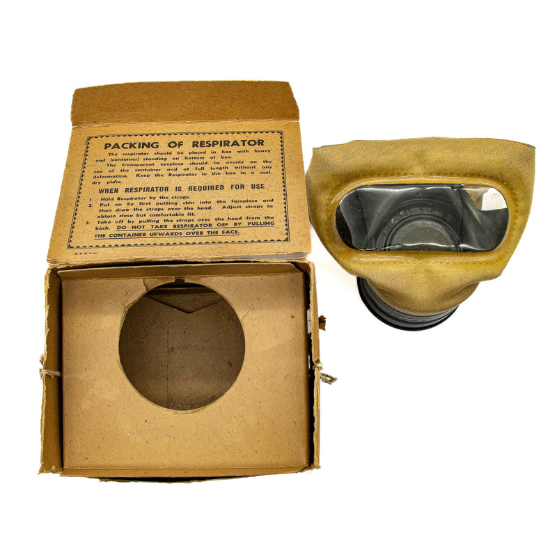 WWII Civilian Size Medium Gas Mask in Box