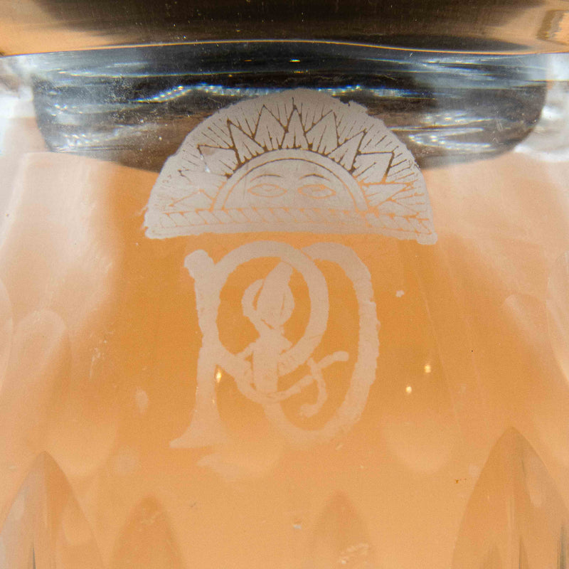 Peninsular & Oriental Steam Navigation Co. Engraved Crystal Tobacco Jar