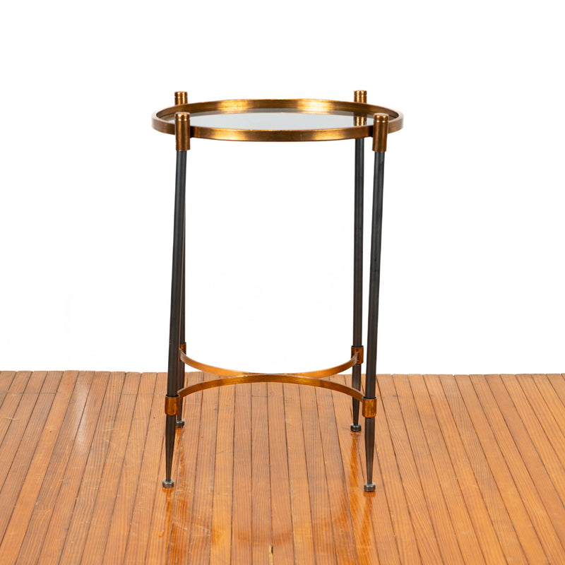 Glass Top Occasional Table with Metal Base
