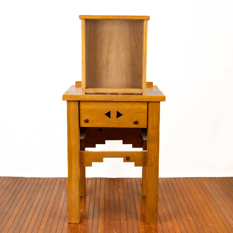 Heavy Maple Two Drawer End Table