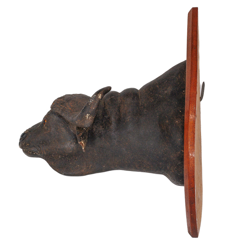 Mid Century Modern Water Buffalo Faux Taxidermy