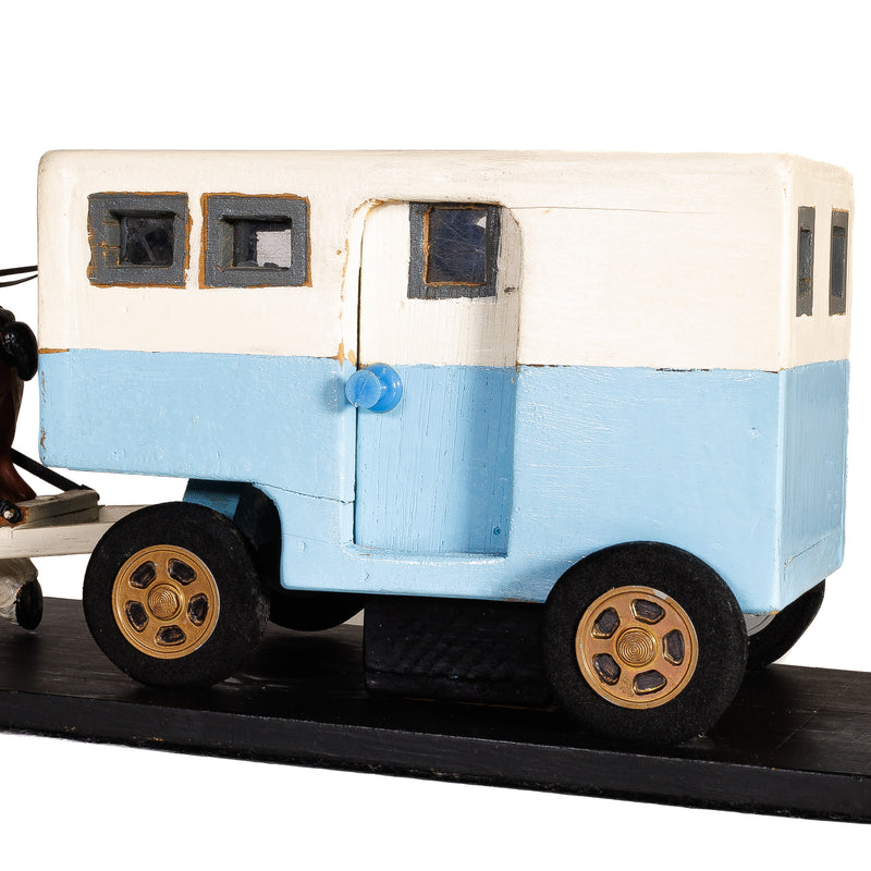 Wood Model of a Horse Drawn Badly-Designed Carriage
