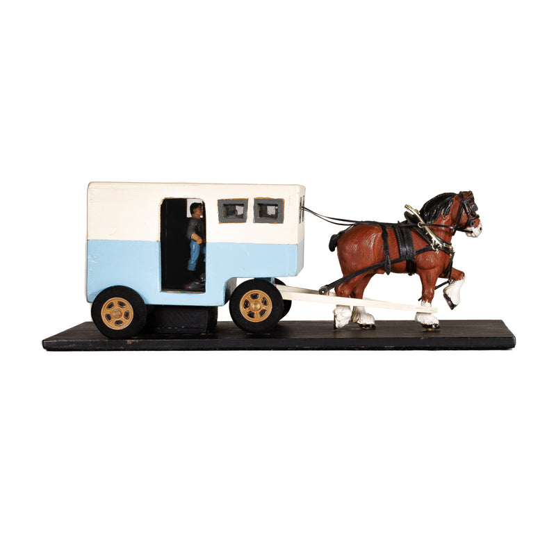 Wood Model of a Horse Drawn Badly-Designed Carriage