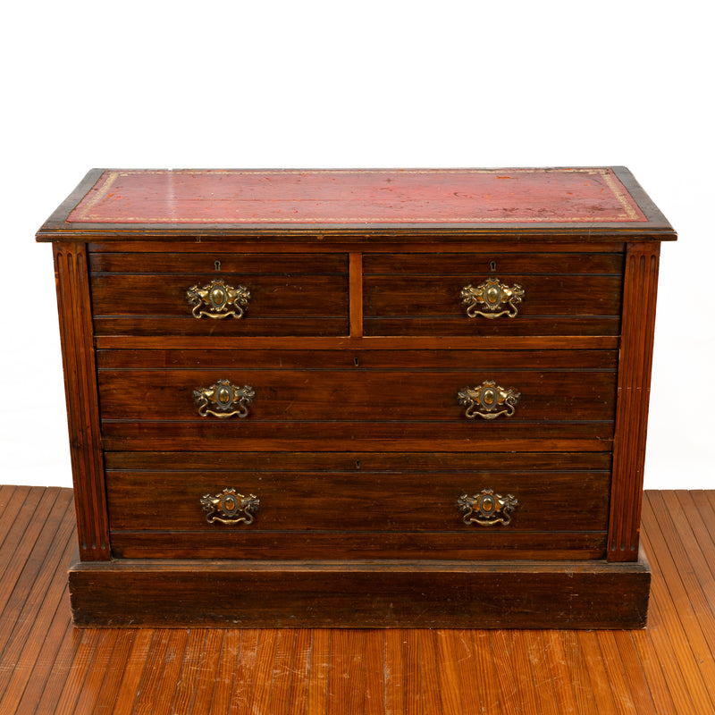 Antique Walnut Three Drawer Chest, Circa 1840