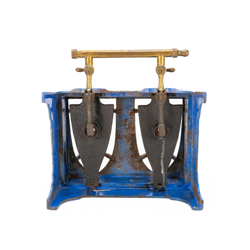 RARE French Enameled Gas Sad Iron Heater