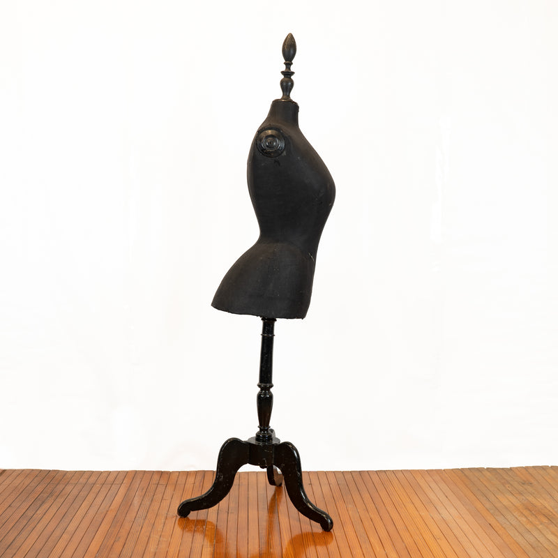 19th Century Wasp Waist Mannequin on Wood Stand