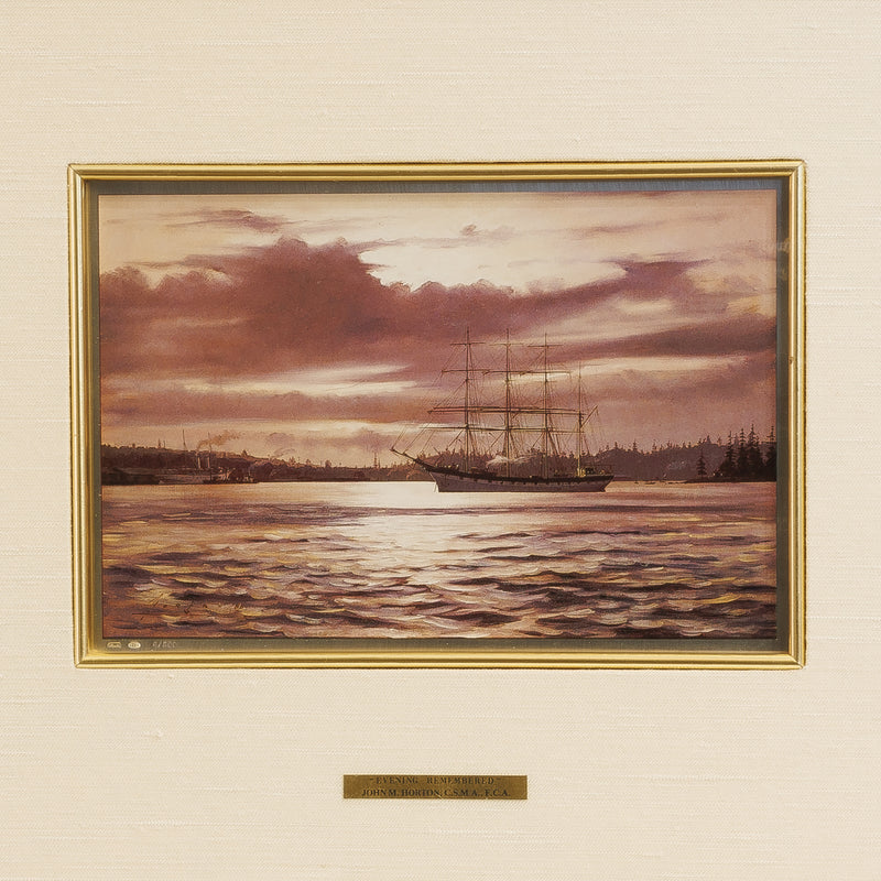 Italsilver Sailing Prints on Silver : John M. Horton "Evening Remembered"