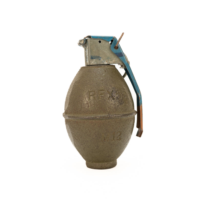 Korean War Era M12 Cast Iron RFX55 Practice Lemon Hand Grenade