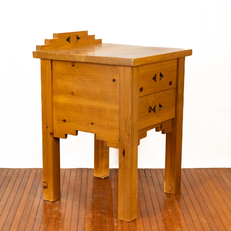 Heavy Maple Two Drawer End Table