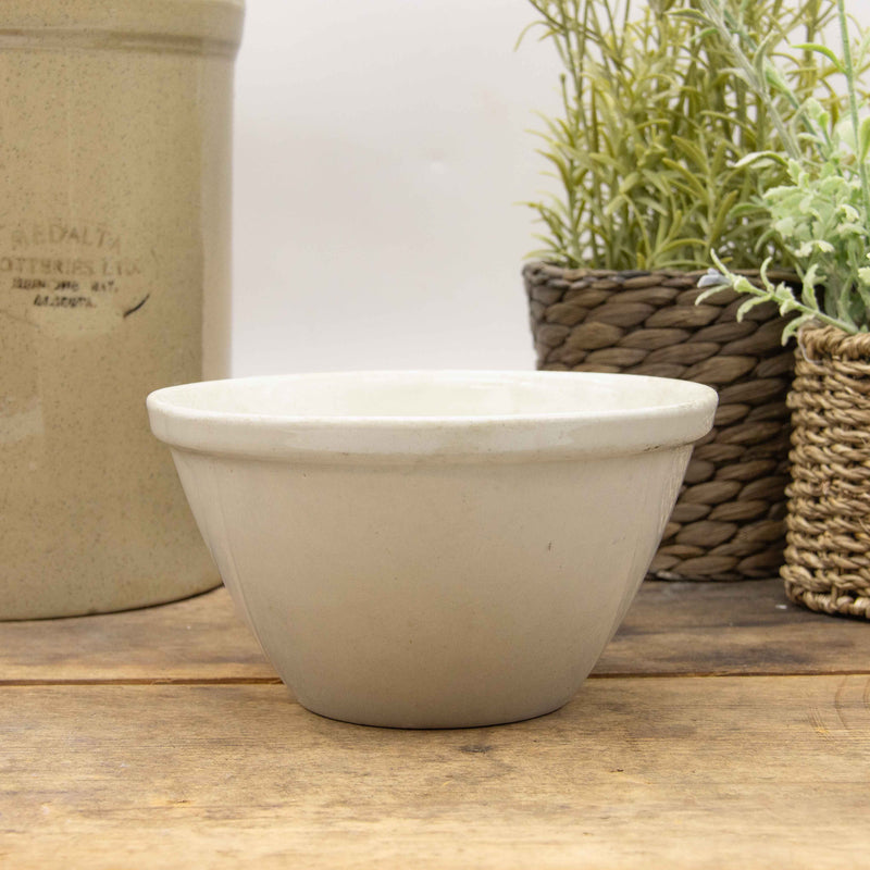 White Ironstone Pudding Bowl