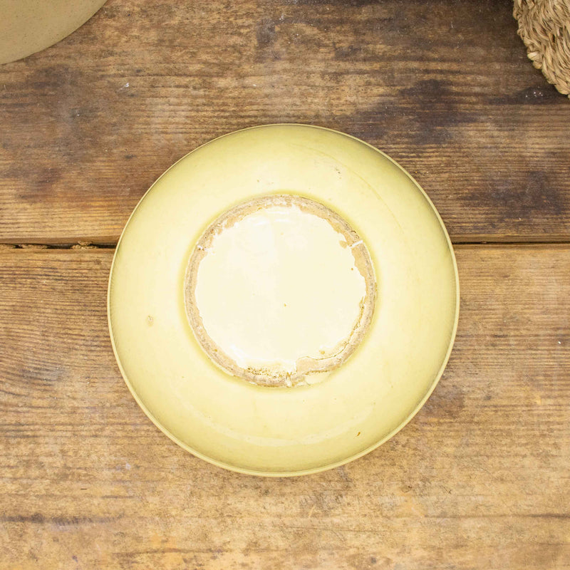 Yellow Glazed Pottery Mixing Bowl