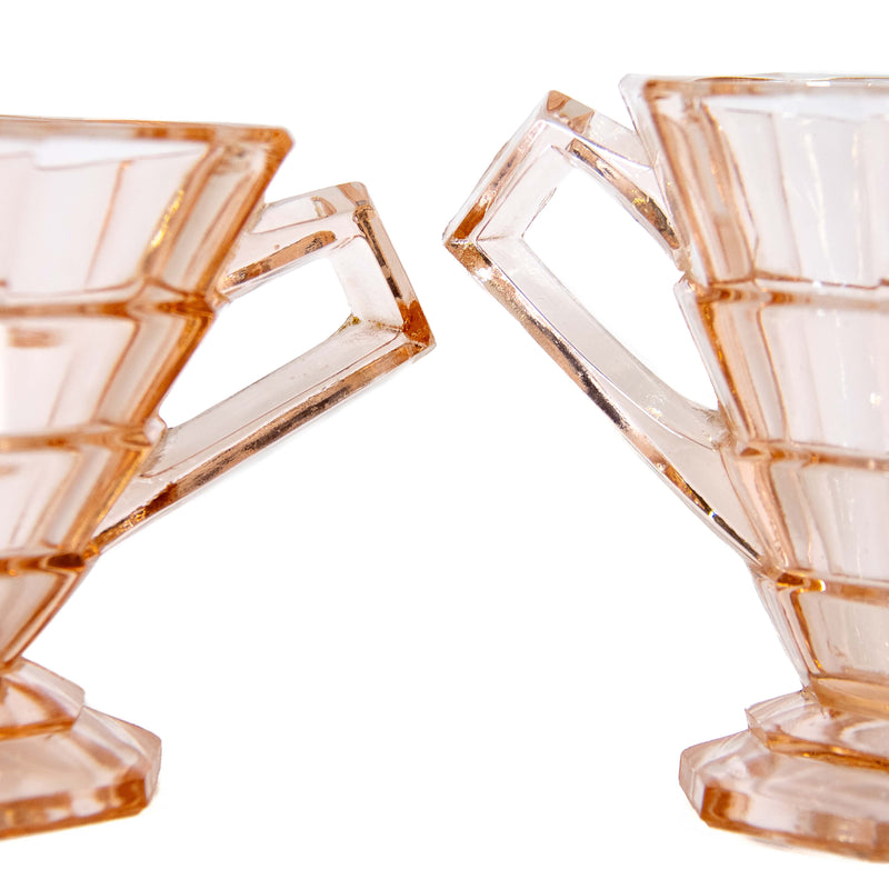 Indiana Glass Pink Tea Room Cream & Sugar Set