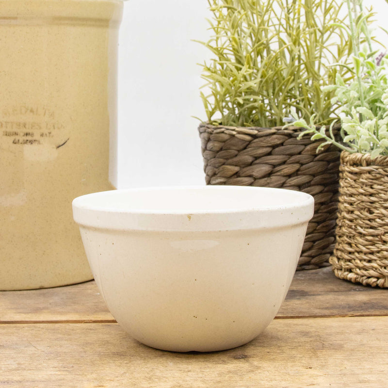 Small White Ironstone Pudding Bowl