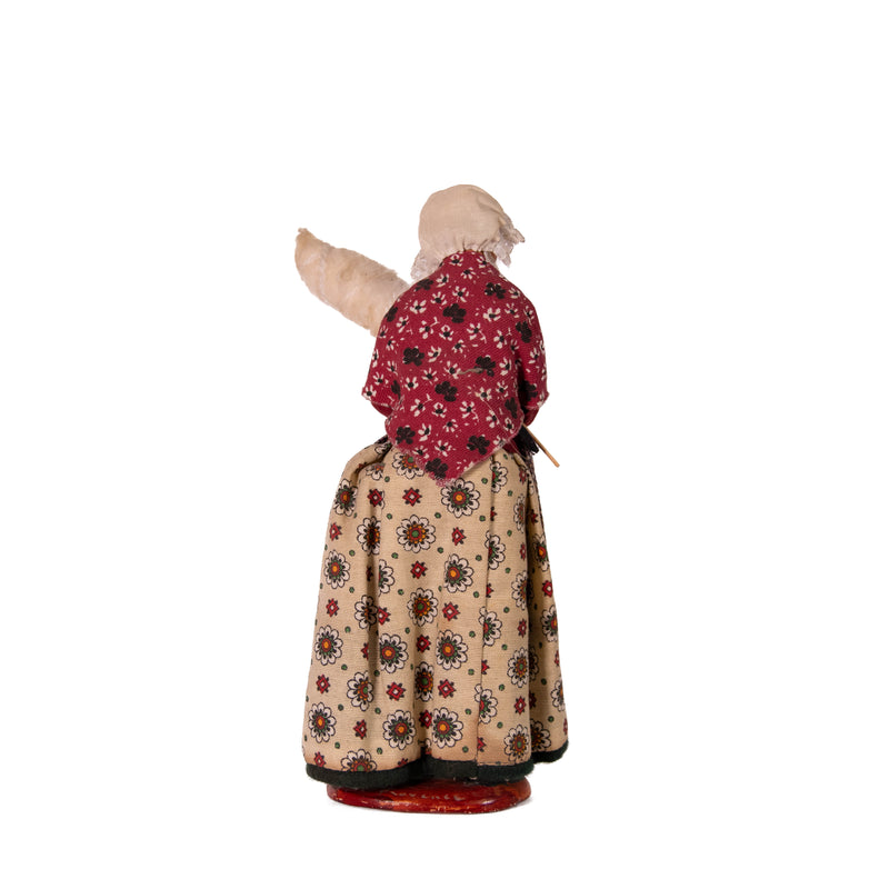 Spinning Lady- Santon De Provence Pottery Figurine
