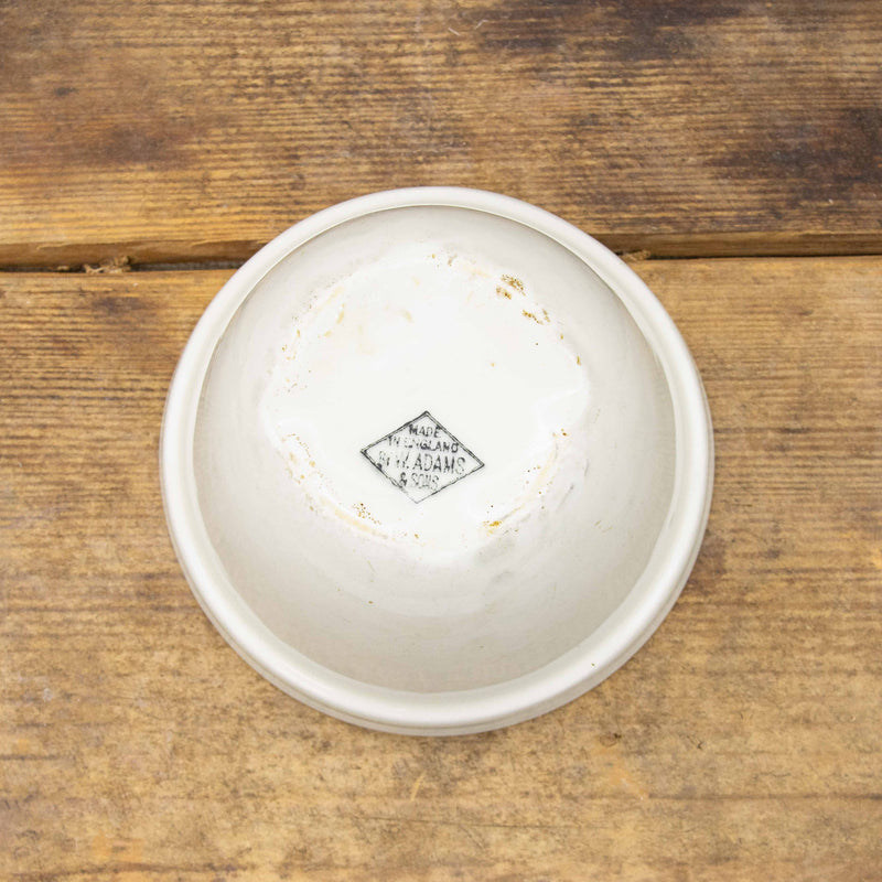 Adams White Ironstone Pudding Bowl