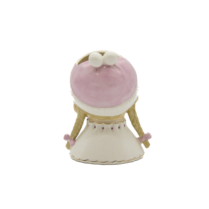 Girl in Toque with Pigtails Head Vase