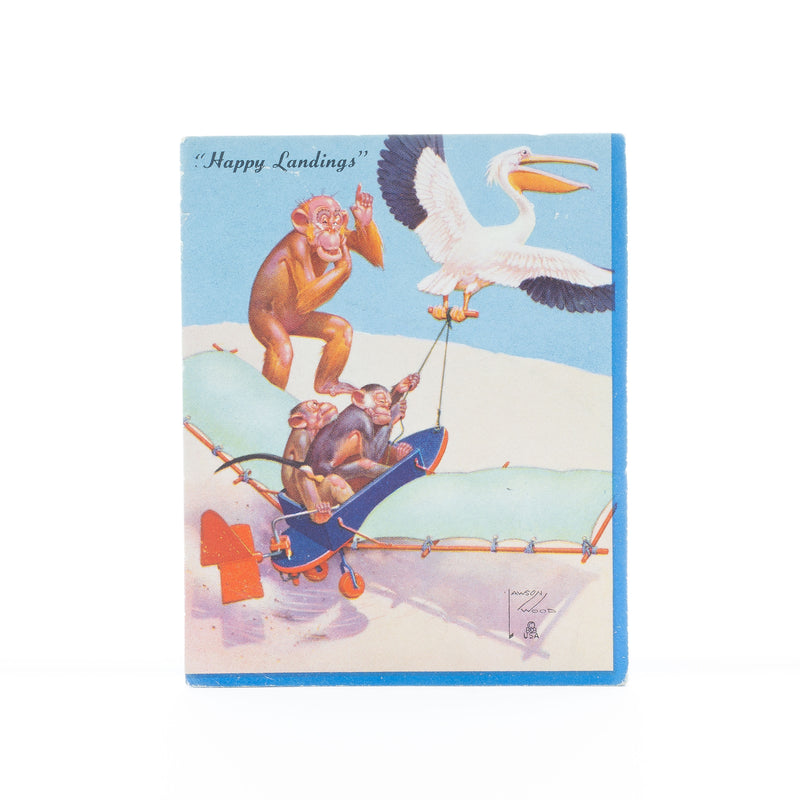 "Happy Landings" by Lawson Wood, Blotter Card