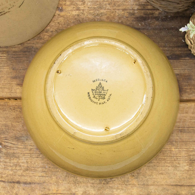 Medalta Potteries 9.5" Tan Stoneware Mixing Bowl