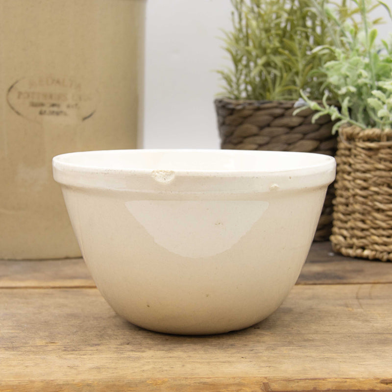 Set of 4 White Ironstone Pudding Bowls