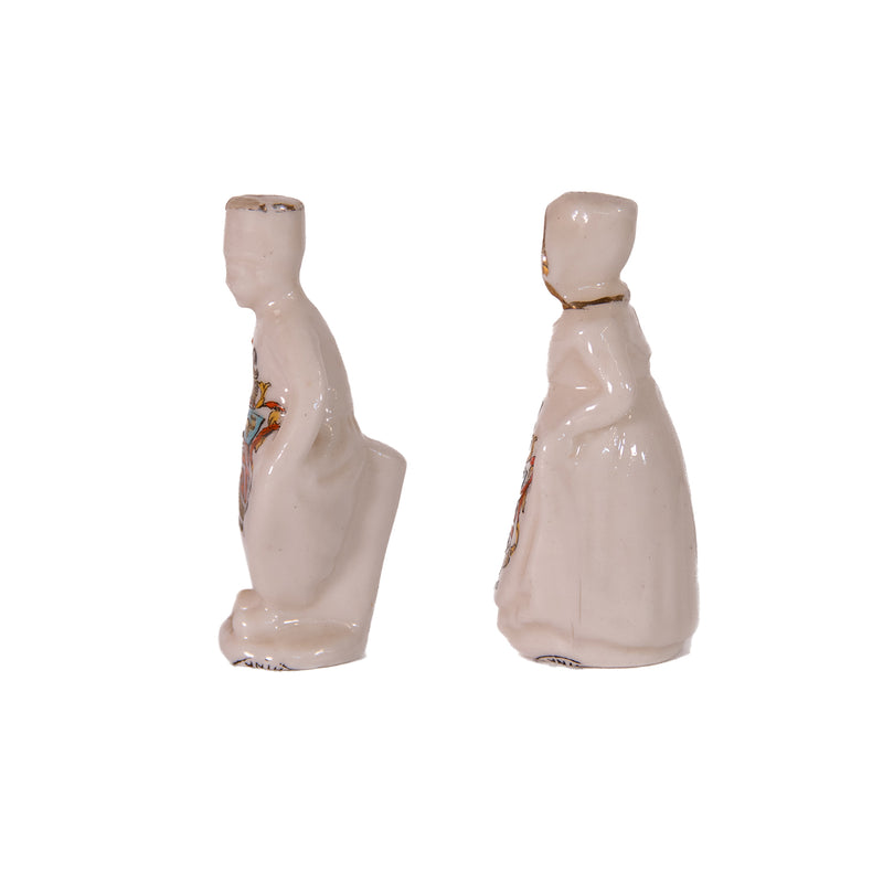 Set of 2 Souvenir Harrogate Porcelain Figures