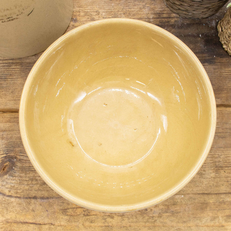 Dark Tan Stoneware Mixing Bowl
