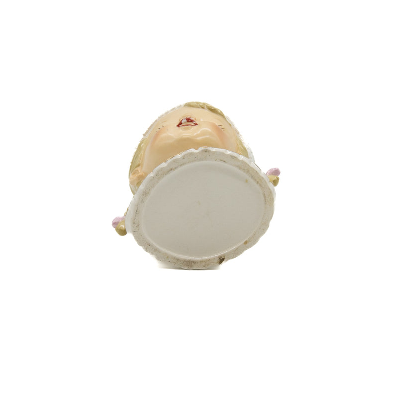 Girl in Toque with Pigtails Head Vase