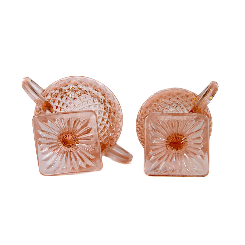 Anchor Hocking Miss America Pink Depression Glass Cream & Sugar Bowl