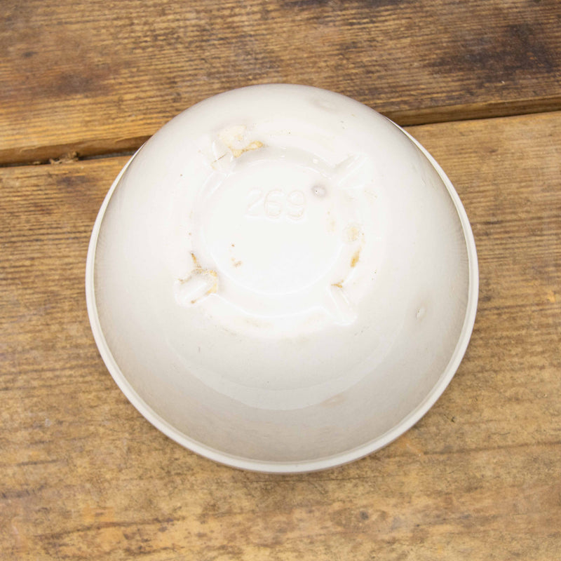 White Ironstone Pudding Bowl