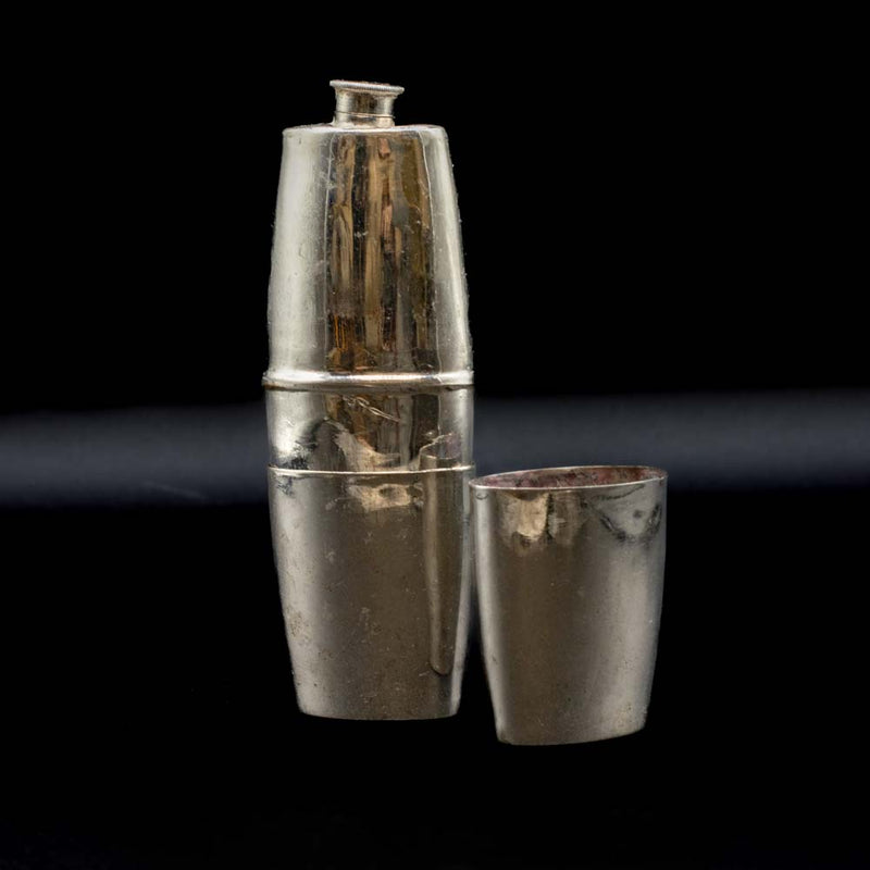 Metal Pocket Flask with Two Nesting Cups