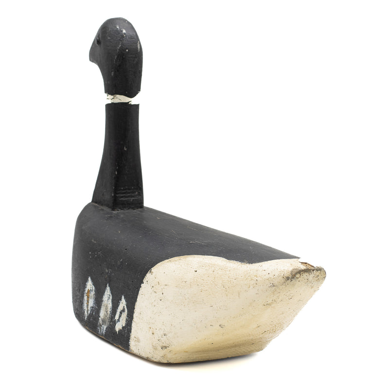 Hand Carved & Painted Tack Eye Brant Goose Decoy