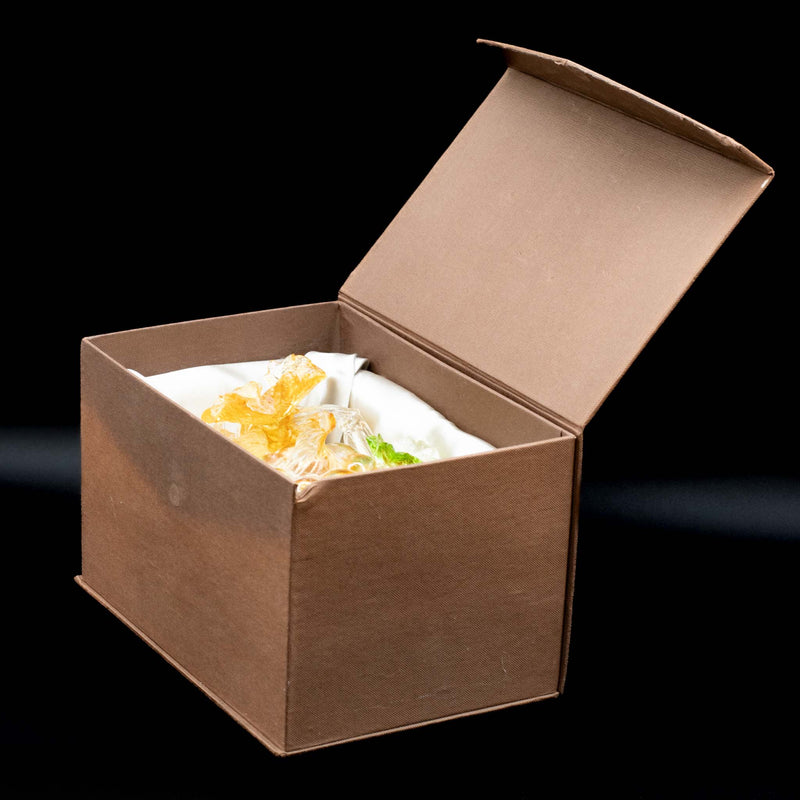 Xia Shi Liu Li Glass Pumpkin Teapot with Original Box