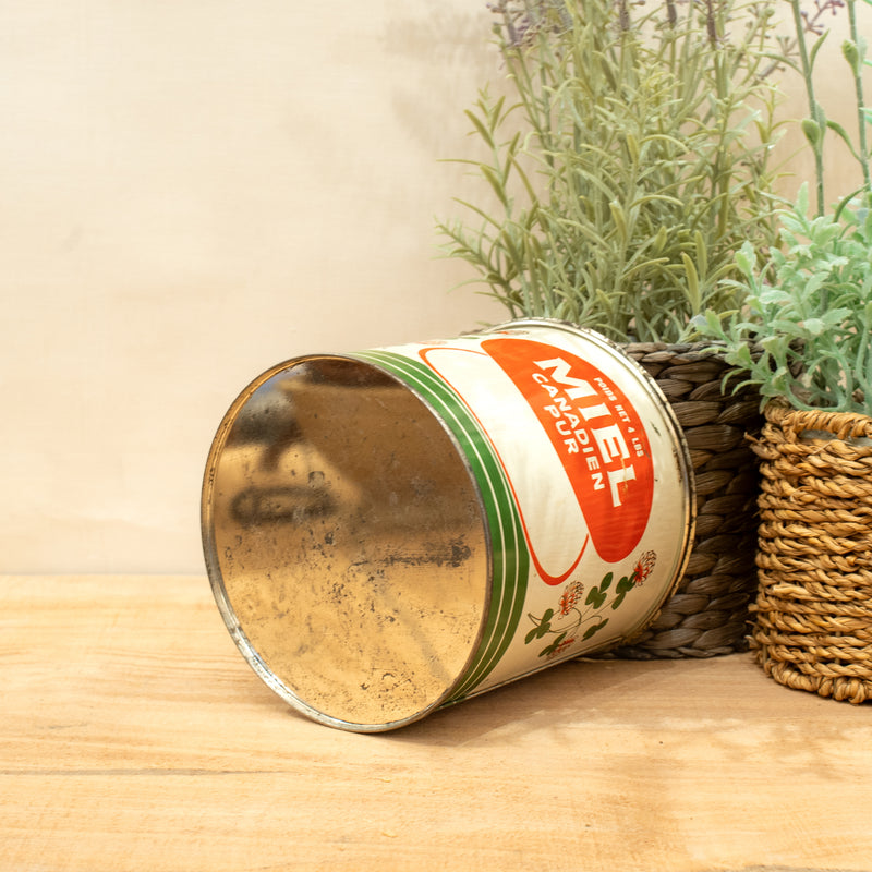 Pure Canadian Honey Tin with Lid : Norm McKay, Govan Sask.