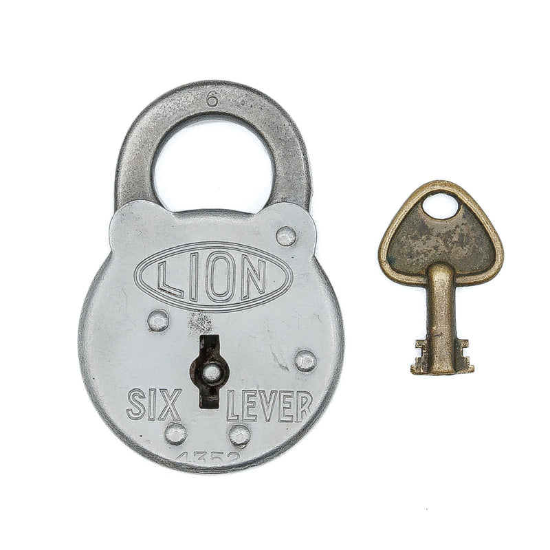 Lion Six Lever Padlock & Key