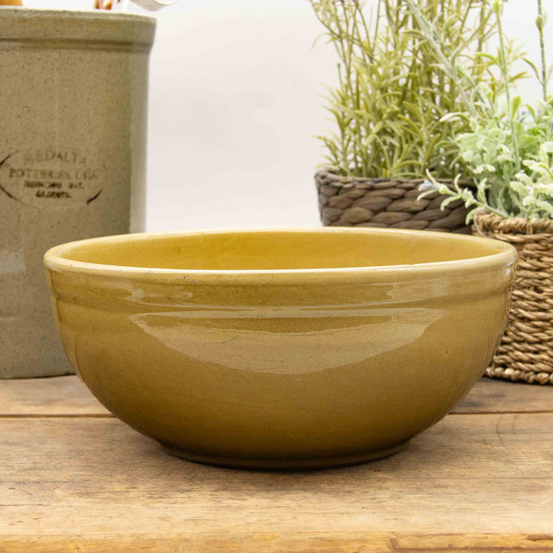 Medalta Potteries 9.5" Tan Stoneware Mixing Bowl