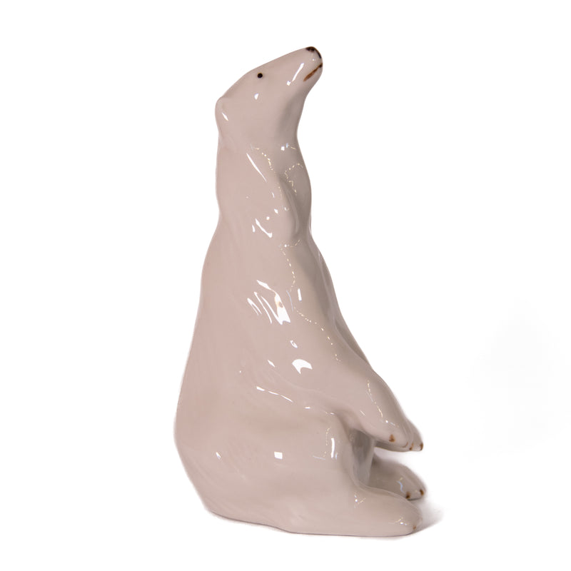 Royal Dux Porcelain Hand Painted Sitting Polar Bear