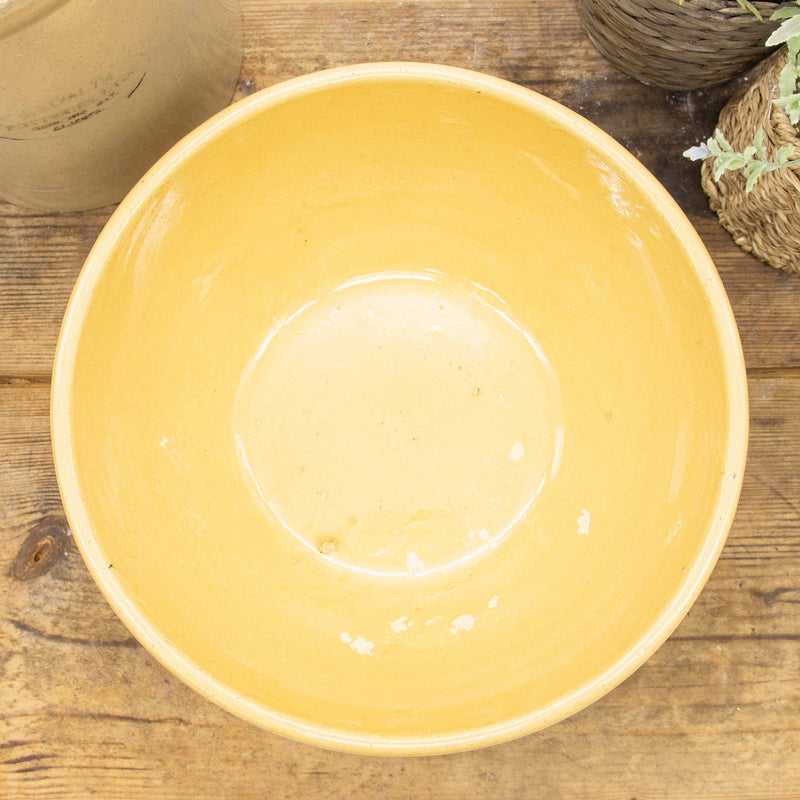 Ridged Yellowware Mixing Bowl