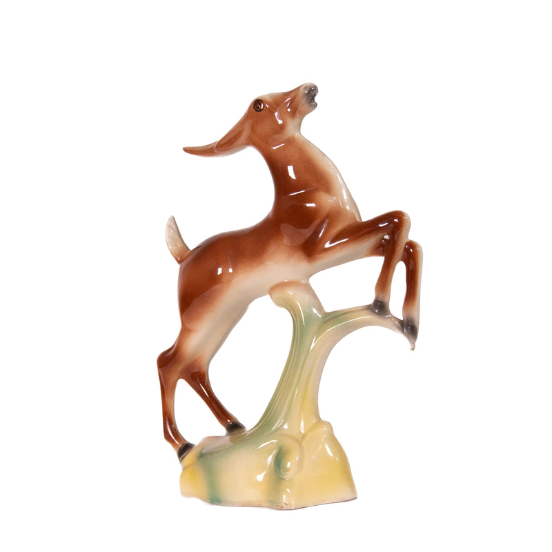 Stewart B McCulloch Porcelain Leaping Antelope