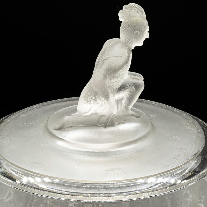 Early American Period Glass Gillinder & Sons "Westward Ho" Covered Compote