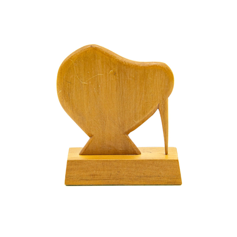 NZ Rifle Assn. Teak Kiwi Desktop Plaque